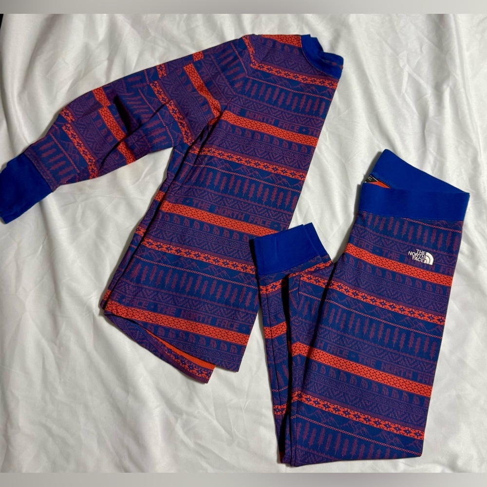 The North Face Bold Blue and Orange lounge/PJ set- PLEASE READ DESCRIPTION
